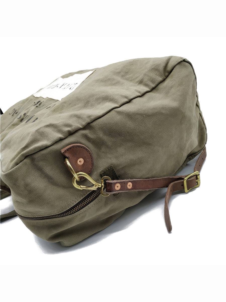 バッグ 40s WW2 MILITARY BOSTON BAG WITH STENCIL Genuine British Military Vintage WW2 Khaki Canvas Shoulder