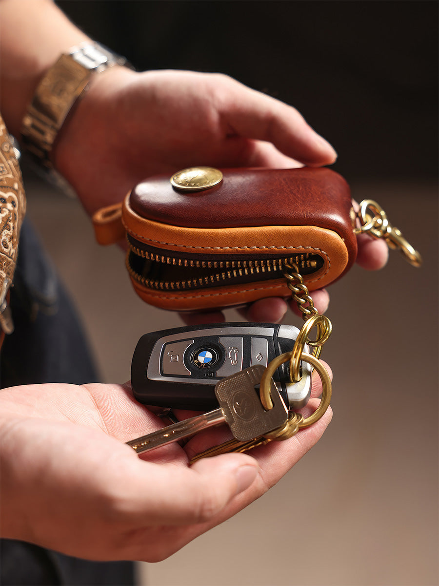 レトロな手作りキーホルダーバッグ |コインの装飾