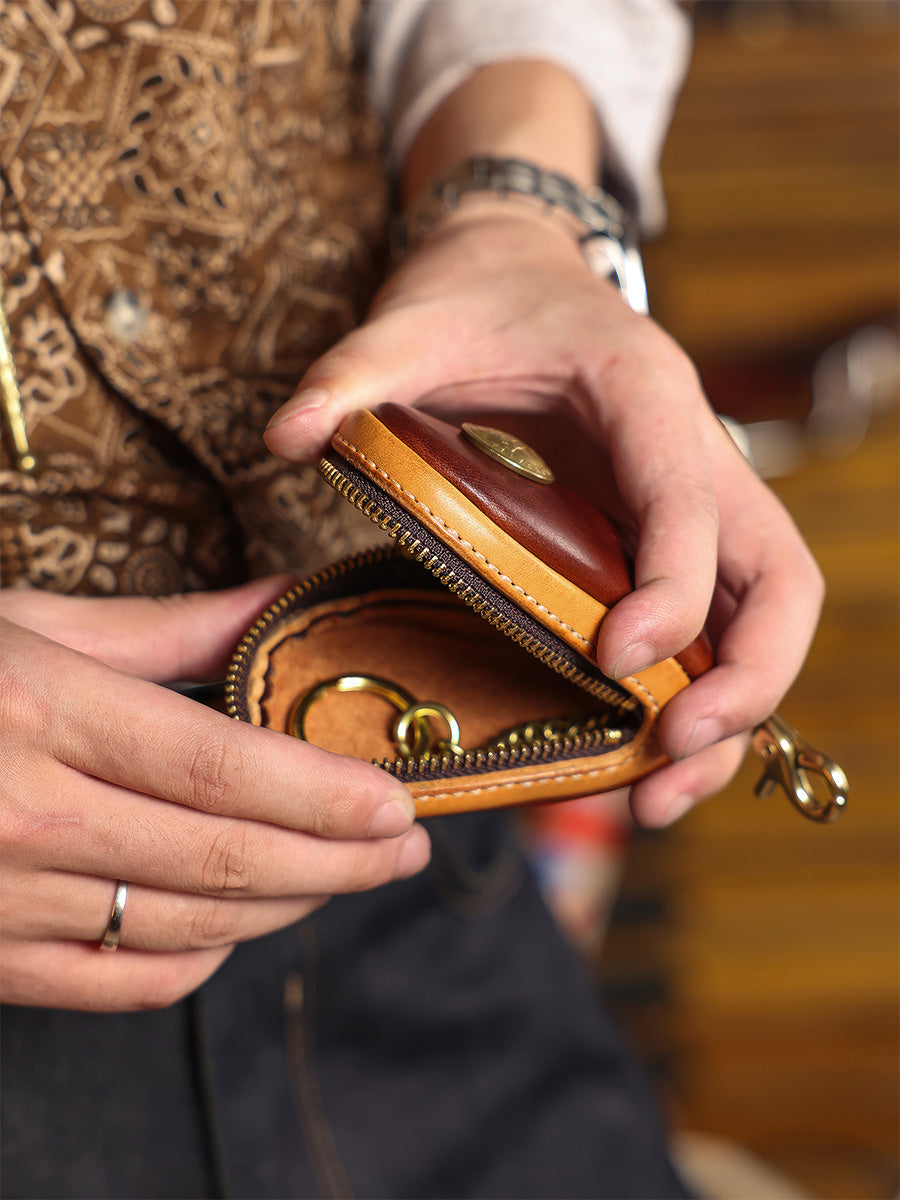 レトロな手作りキーホルダーバッグ |コインの装飾