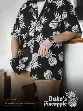 COTTON HAWAIIAN SHIRT“DUKE’S PINEAPPLE” Sun Surf Duke Kahanamoku Cotton Open Shirt Duke's Pineapple