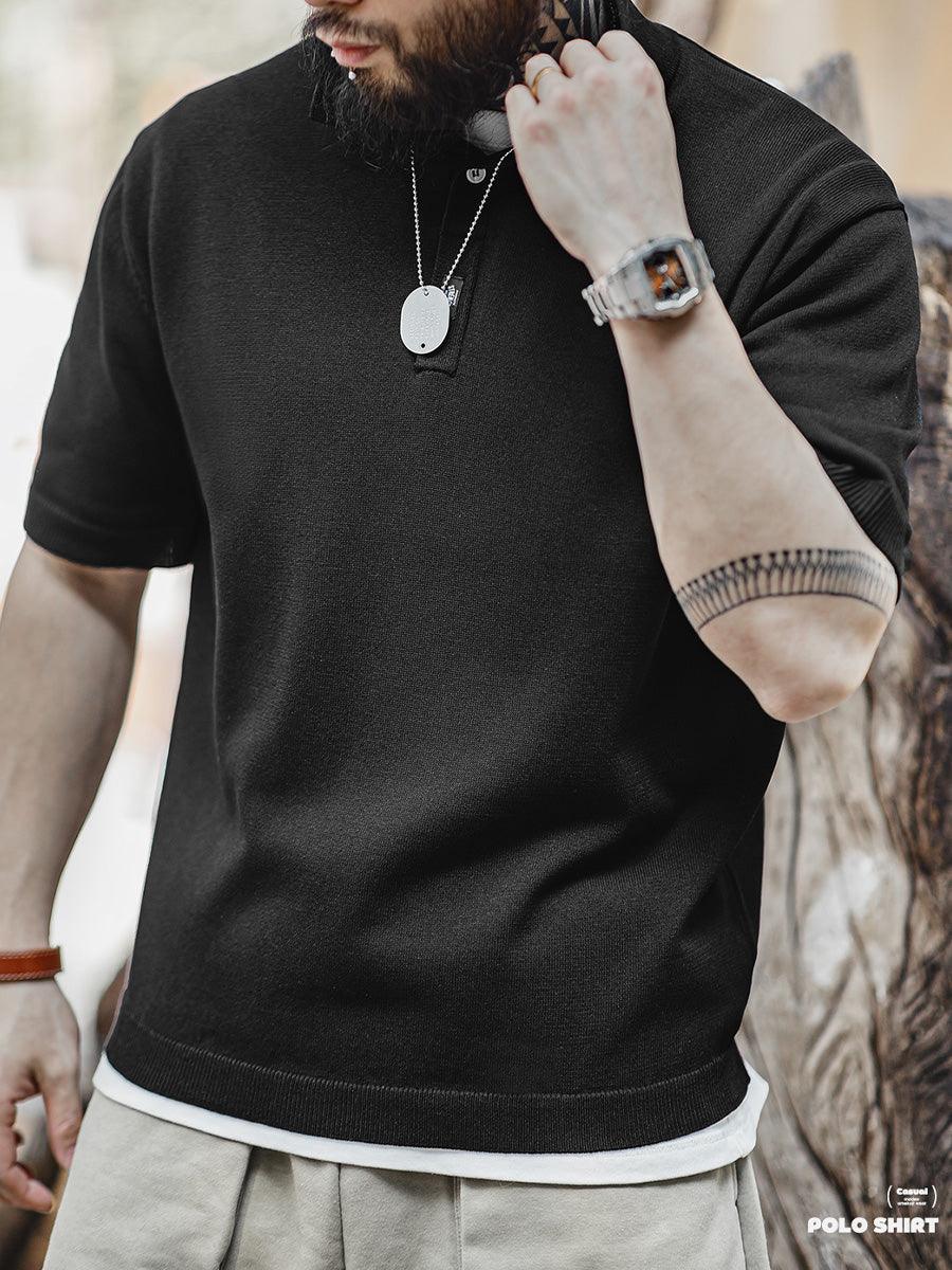 VICTIM『KNIT POLO SHIRT』*オートミール* VICTIM『KNIT POLO SHIRT』*オートミール* Textured Knit Polo