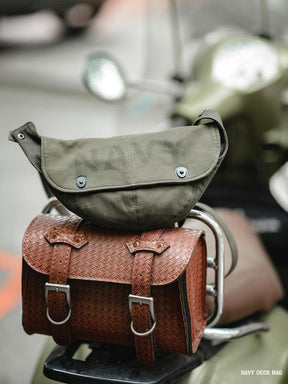 Retro Letter Print US Navy N-1 Deck Bag